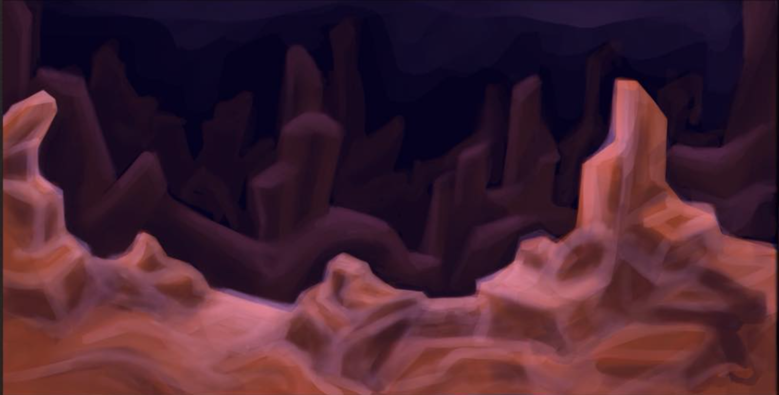 abstract rocky concept art